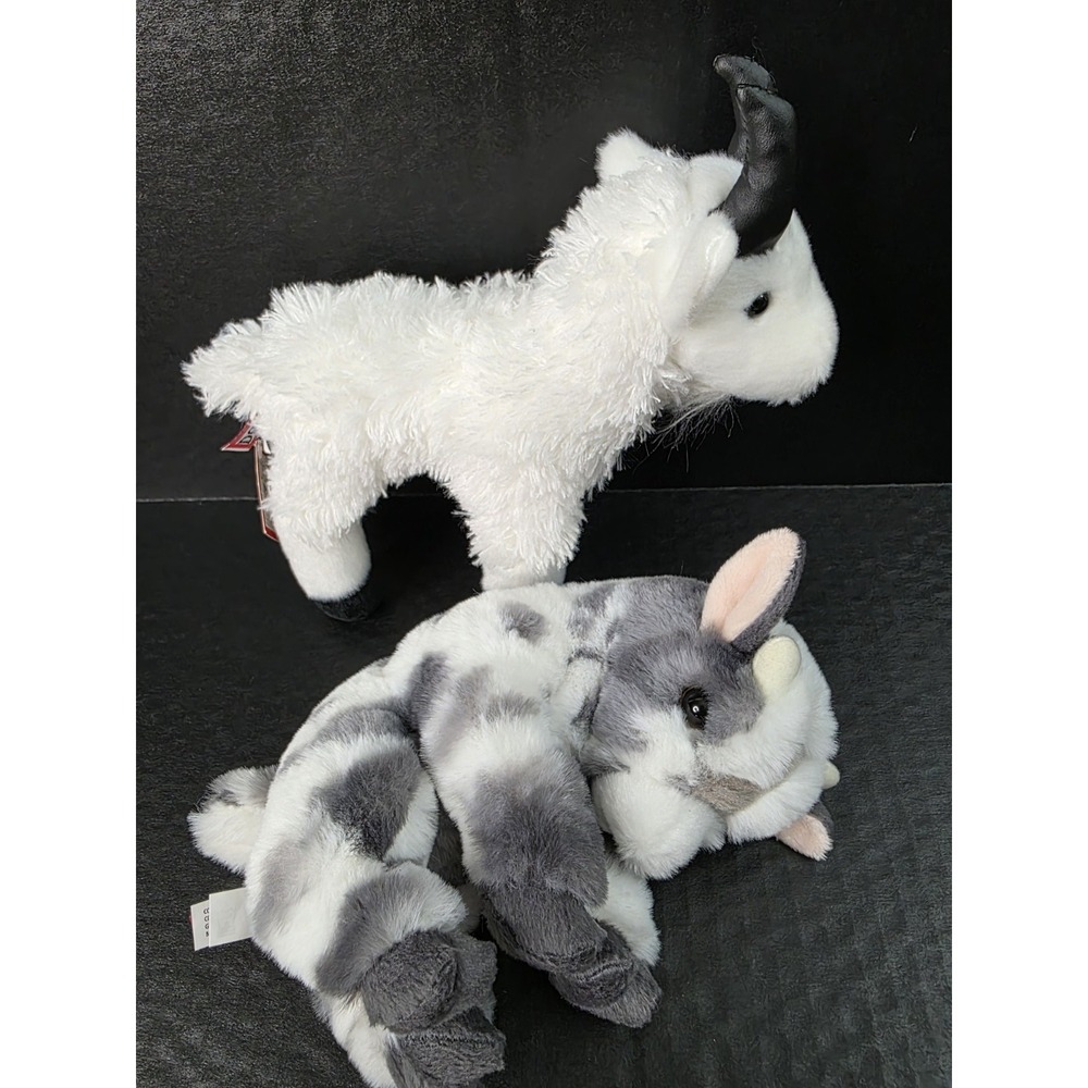 Douglas Cuddle Toy Mountain Goat And Lil Handful Baby‎ Goat Stuffed Animal Lot